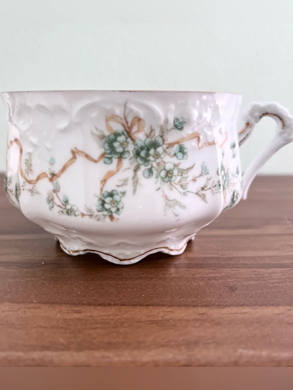Antique Porcelain Tea Cup & Saucer Eglantine by Hermann Ohme Germany - Picture 4 of 8